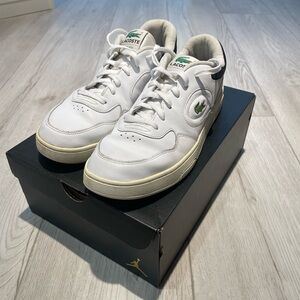 Lacoste White Airforce-type sneakers